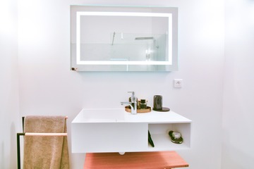 Réaménagement de salle de bain à Montpellier, espace et cloisons 