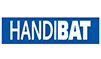 Logo HANDIBAT sur rectangle bleu